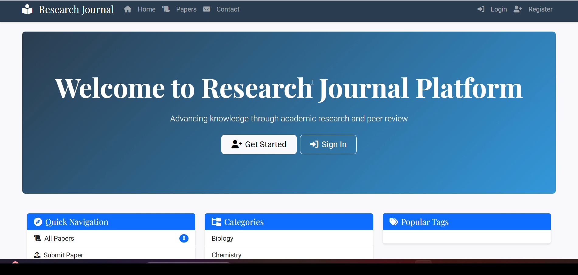 Research Paper Publisher Platform 
